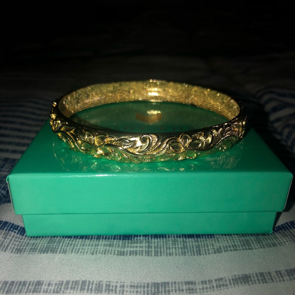 Hawaiian Heirloom Plumeria Gold Bracelet